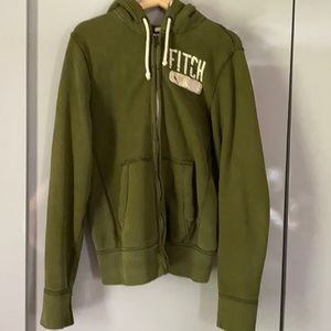 Abercrombie & Fitch green men’s zip up hoodie